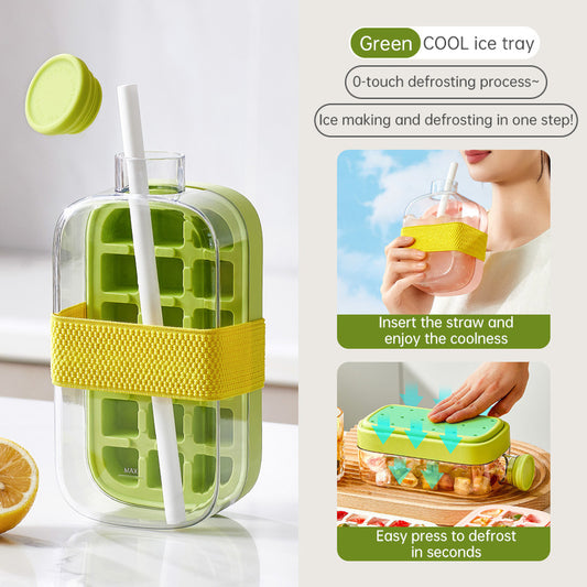 No-Spill Ice Tray Cup with Lid