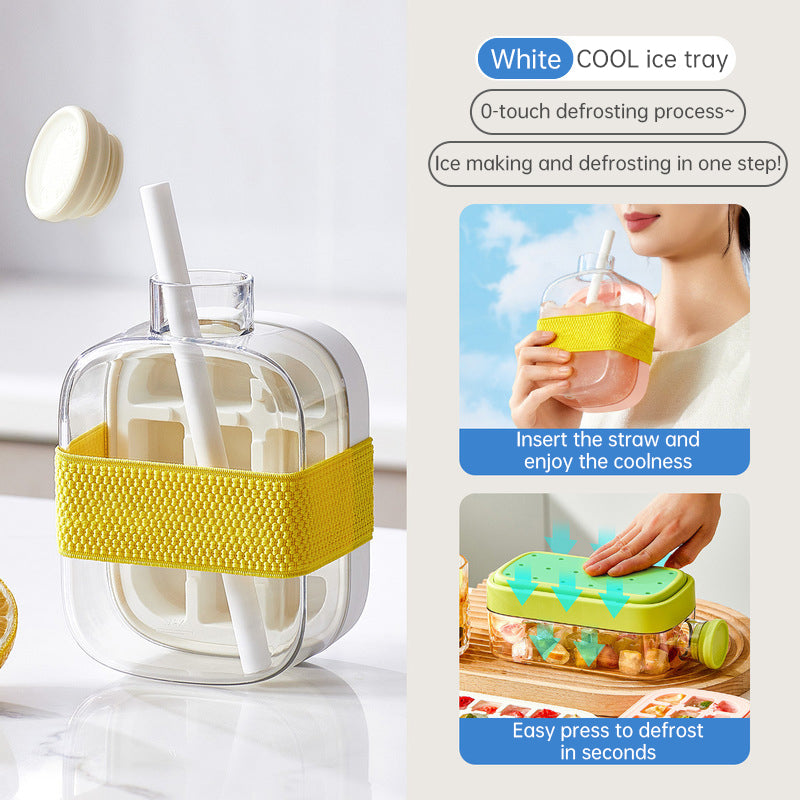 No-Spill Ice Tray Cup with Lid
