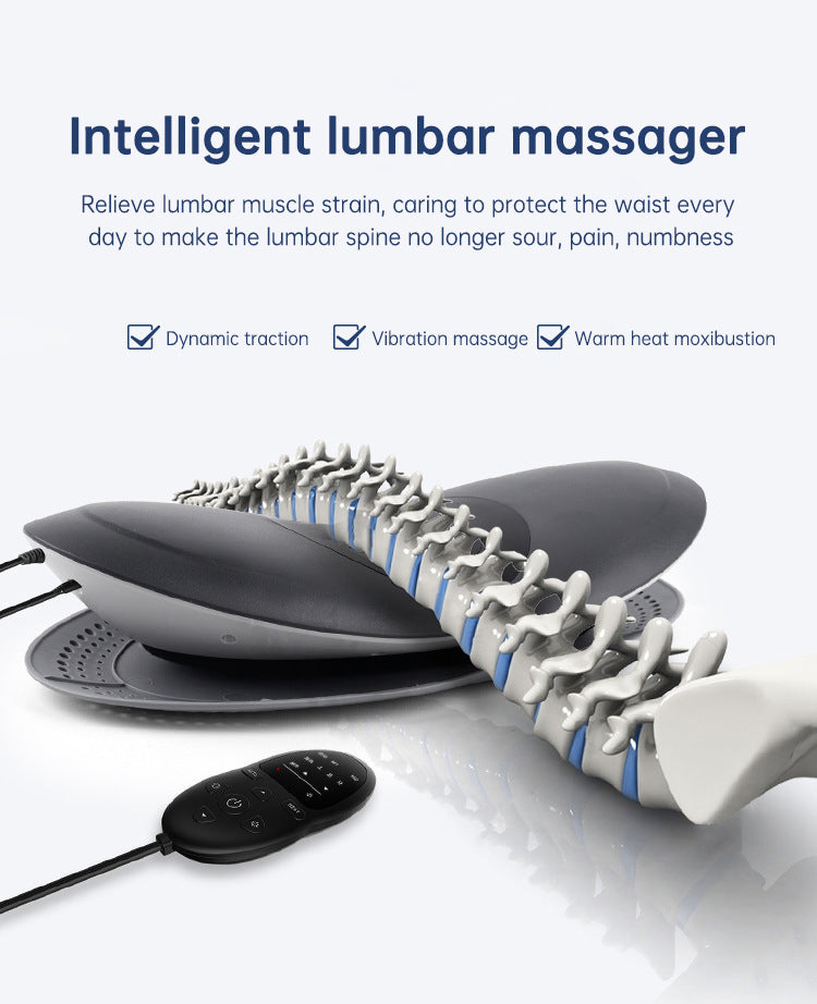 Inflatable Waist Massager & Lumbar Traction Device with Heat Therapy