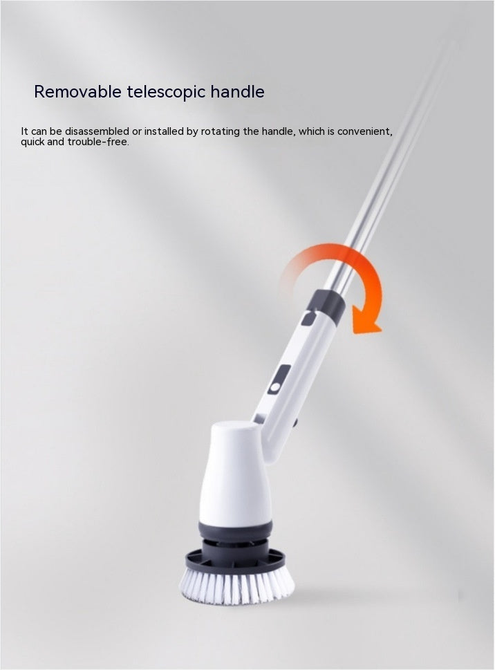 7-in-1 Electric Cleaning Brush – Wireless Scrubber with Long Retractable Handle