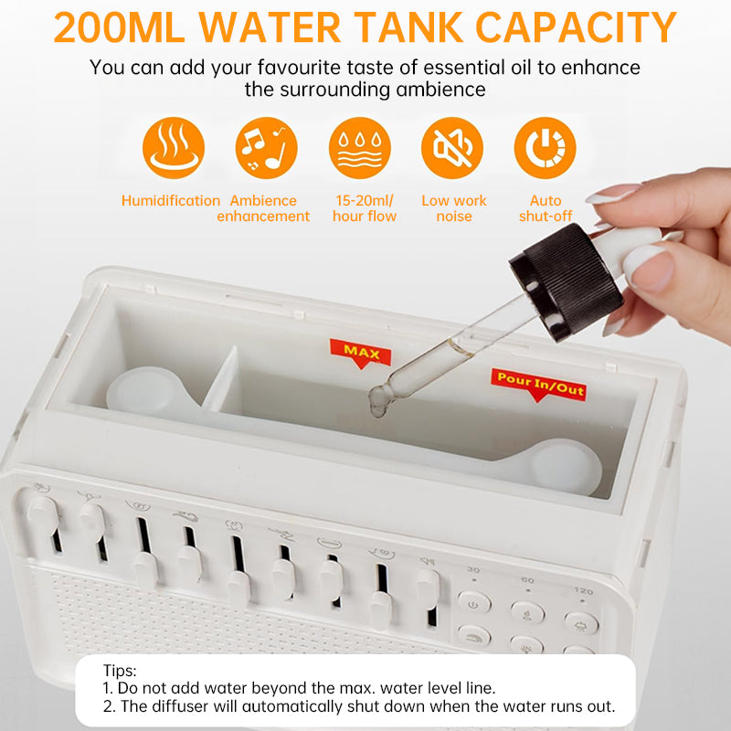 8-in-1 Adjustable White Noise Aroma Diffuser & Humidifier
