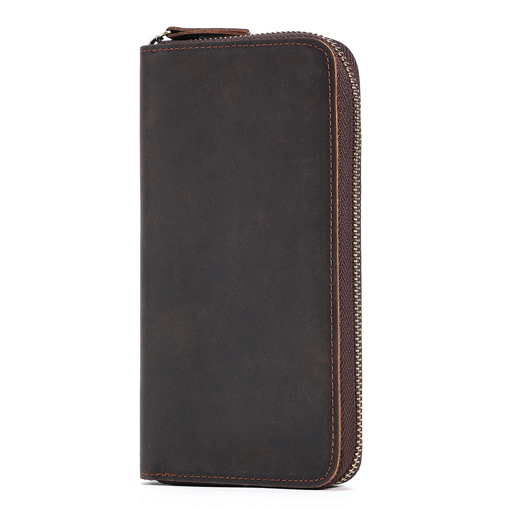 JOYIR Genuine Leather Long Wallet for Men – RFID Blocking Checkbook & Card Holder