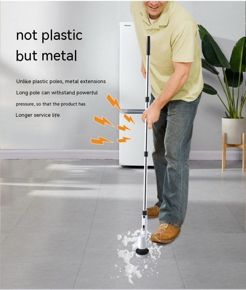 7-in-1 Electric Cleaning Brush – Wireless Scrubber with Long Retractable Handle