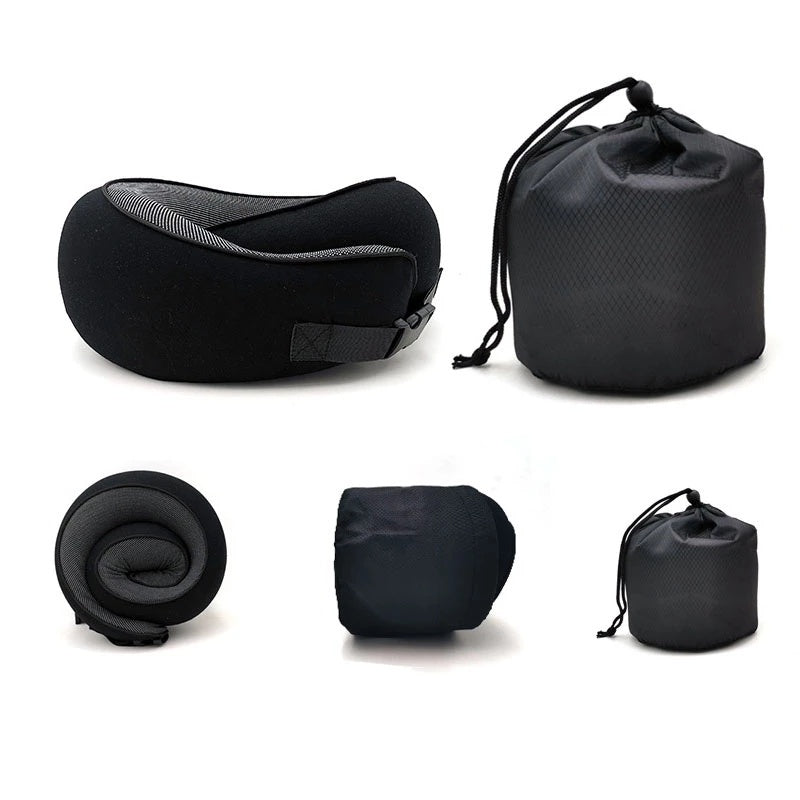 Travel Neck Pillow – U-Shaped Memory Foam Cushion for Airplane, Car & Home Naps