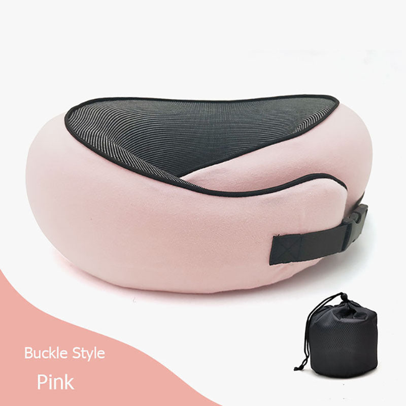 Travel Neck Pillow – U-Shaped Memory Foam Cushion for Airplane, Car & Home Naps