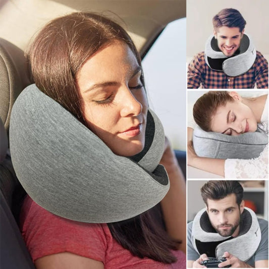 Travel Neck Pillow – U-Shaped Memory Foam Cushion for Airplane, Car & Home Naps