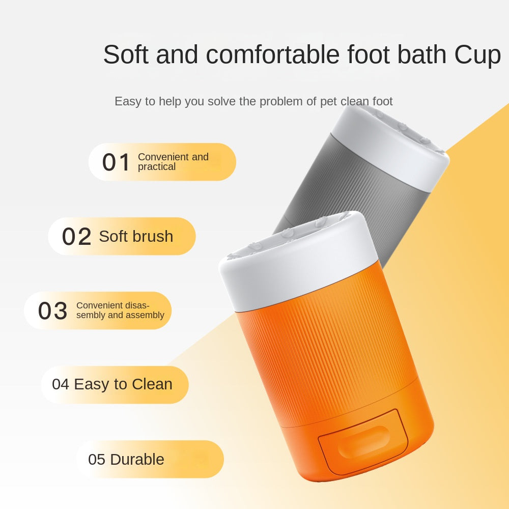 Pet Foot Washing Cup – Easy Paw Cleaner with Soft Towel for Dogs & Cats