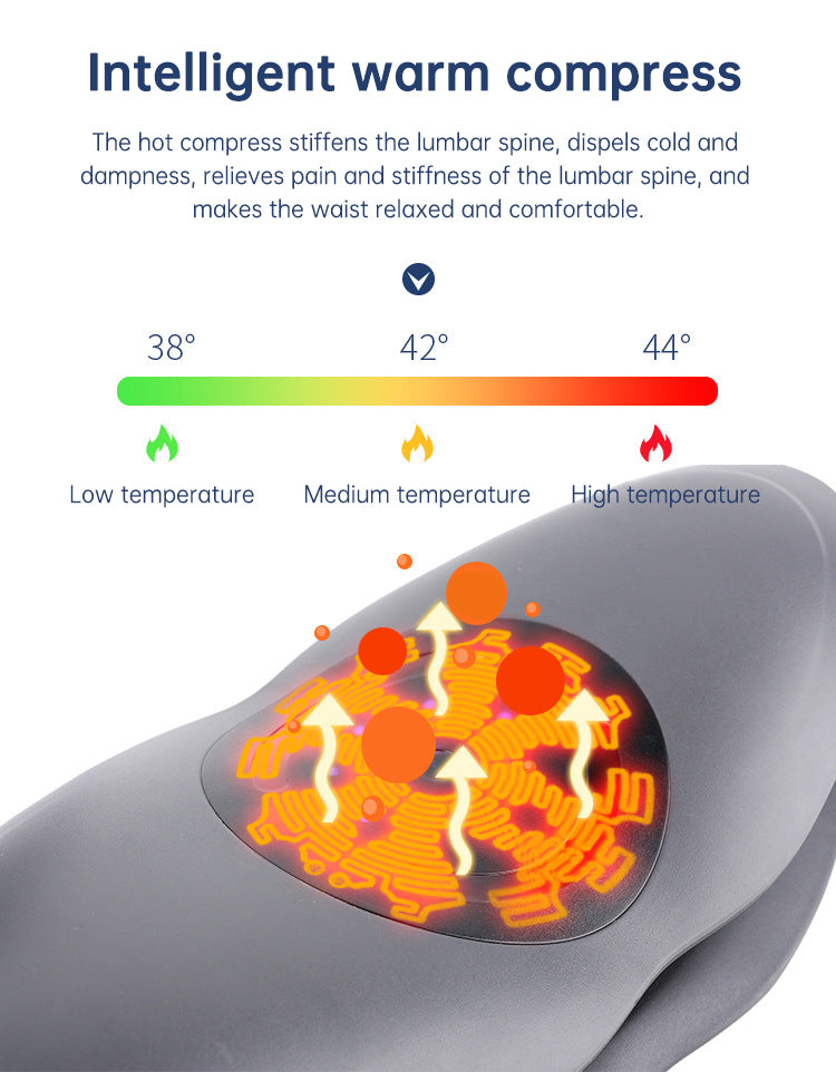 Inflatable Waist Massager & Lumbar Traction Device with Heat Therapy
