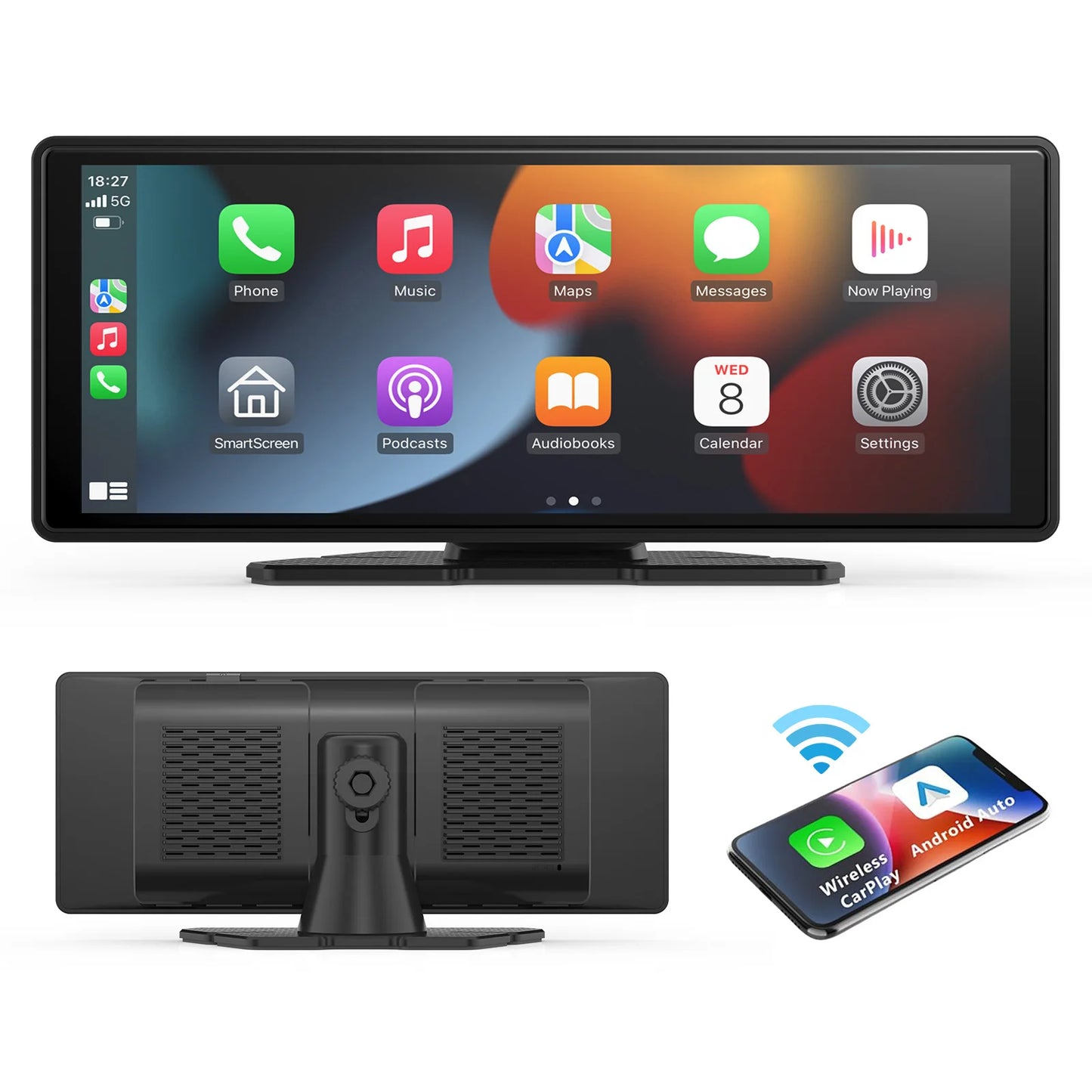 Universal Wireless CarPlay Touchscreen Display