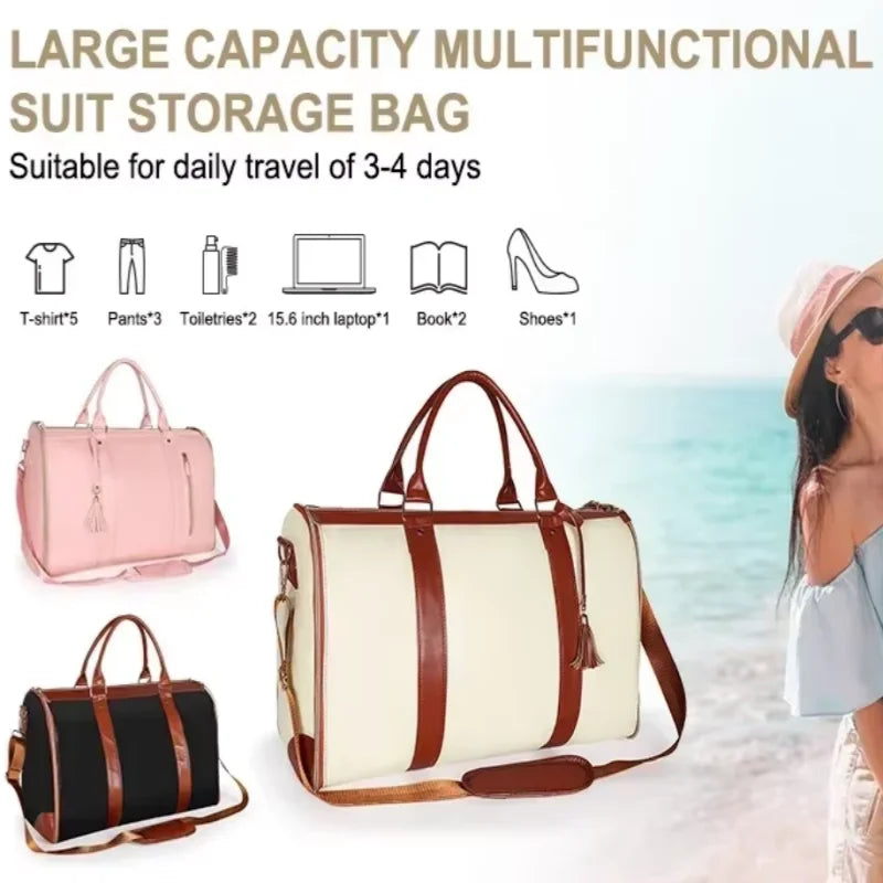 2025 PU Folding Travel Bag – Large-Capacity Organizer
