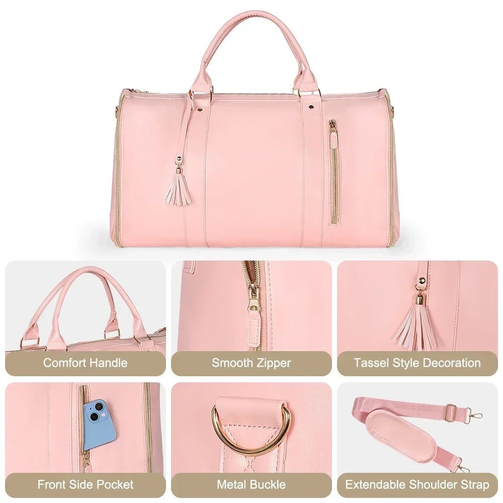 2025 PU Folding Travel Bag – Large-Capacity Organizer