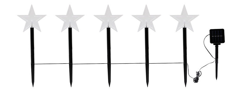 Solar Christmas Garden Lights – Star & Snowflake Lawn Decorations with Waterproof LED