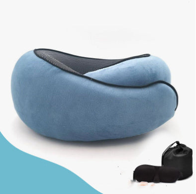 Travel Neck Pillow – U-Shaped Memory Foam Cushion for Airplane, Car & Home Naps