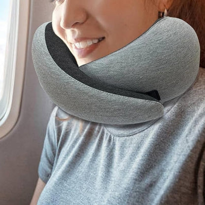 Travel Neck Pillow – U-Shaped Memory Foam Cushion for Airplane, Car & Home Naps