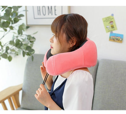 U-Shape Travel Neck Pillow – Memory Foam Cushion for Flights, Car & Home Naps