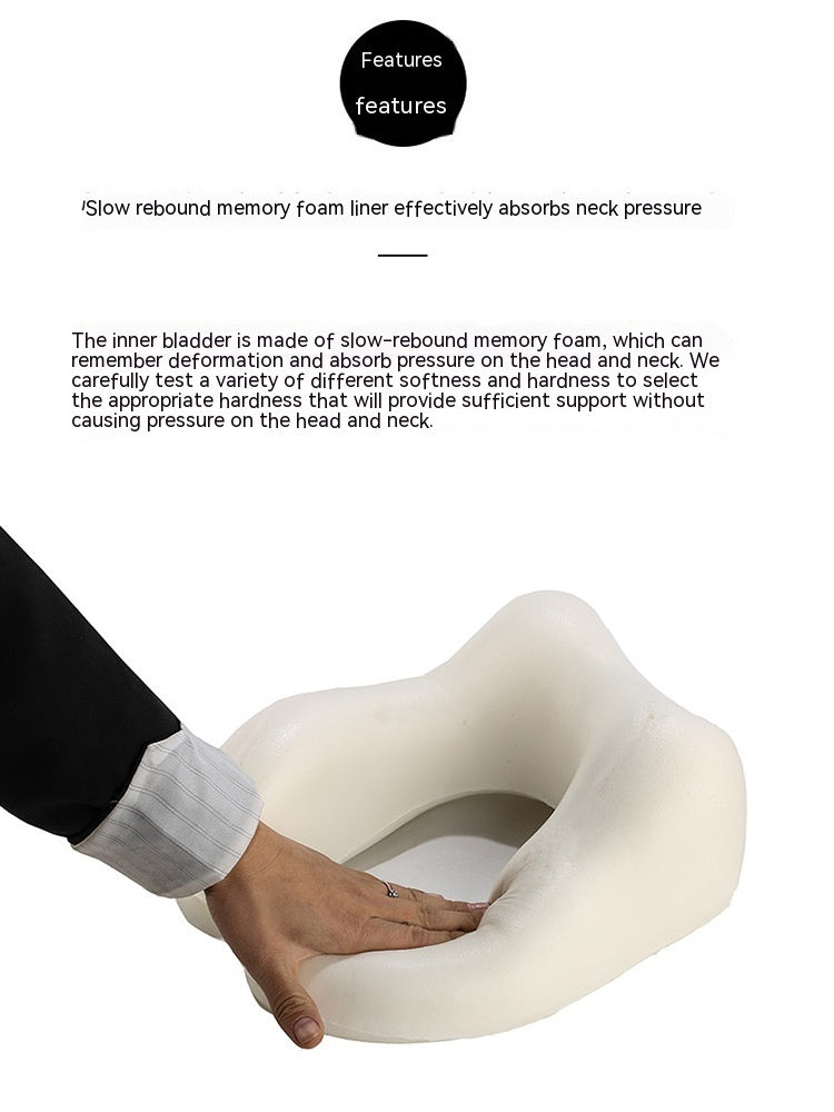 U-Shape Travel Neck Pillow – Memory Foam Cushion for Flights, Car & Home Naps