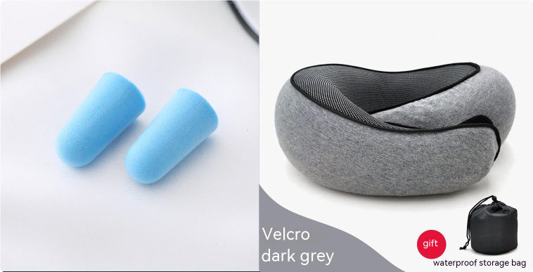 Travel Neck Pillow – U-Shaped Memory Foam Cushion for Airplane, Car & Home Naps