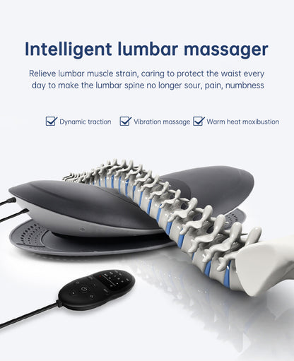 Inflatable Waist Massager & Lumbar Traction Device with Heat Therapy