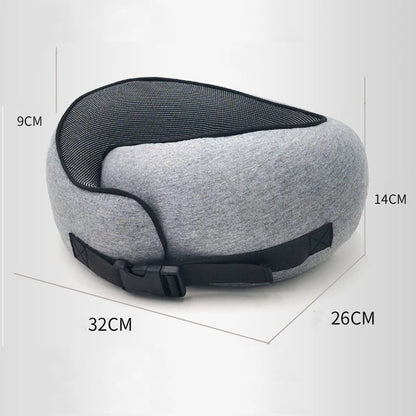 Travel Neck Pillow – U-Shaped Memory Foam Cushion for Airplane, Car & Home Naps