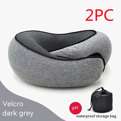 Travel Neck Pillow – U-Shaped Memory Foam Cushion for Airplane, Car & Home Naps