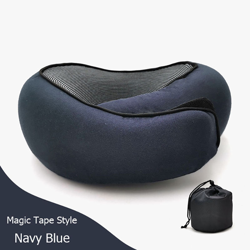Travel Neck Pillow – U-Shaped Memory Foam Cushion for Airplane, Car & Home Naps