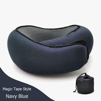 Travel Neck Pillow – U-Shaped Memory Foam Cushion for Airplane, Car & Home Naps