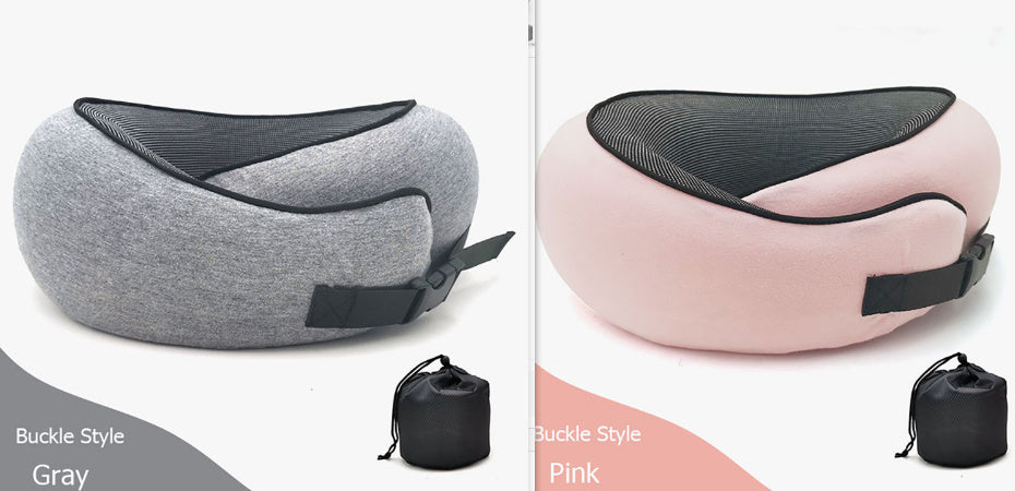 Travel Neck Pillow – U-Shaped Memory Foam Cushion for Airplane, Car & Home Naps