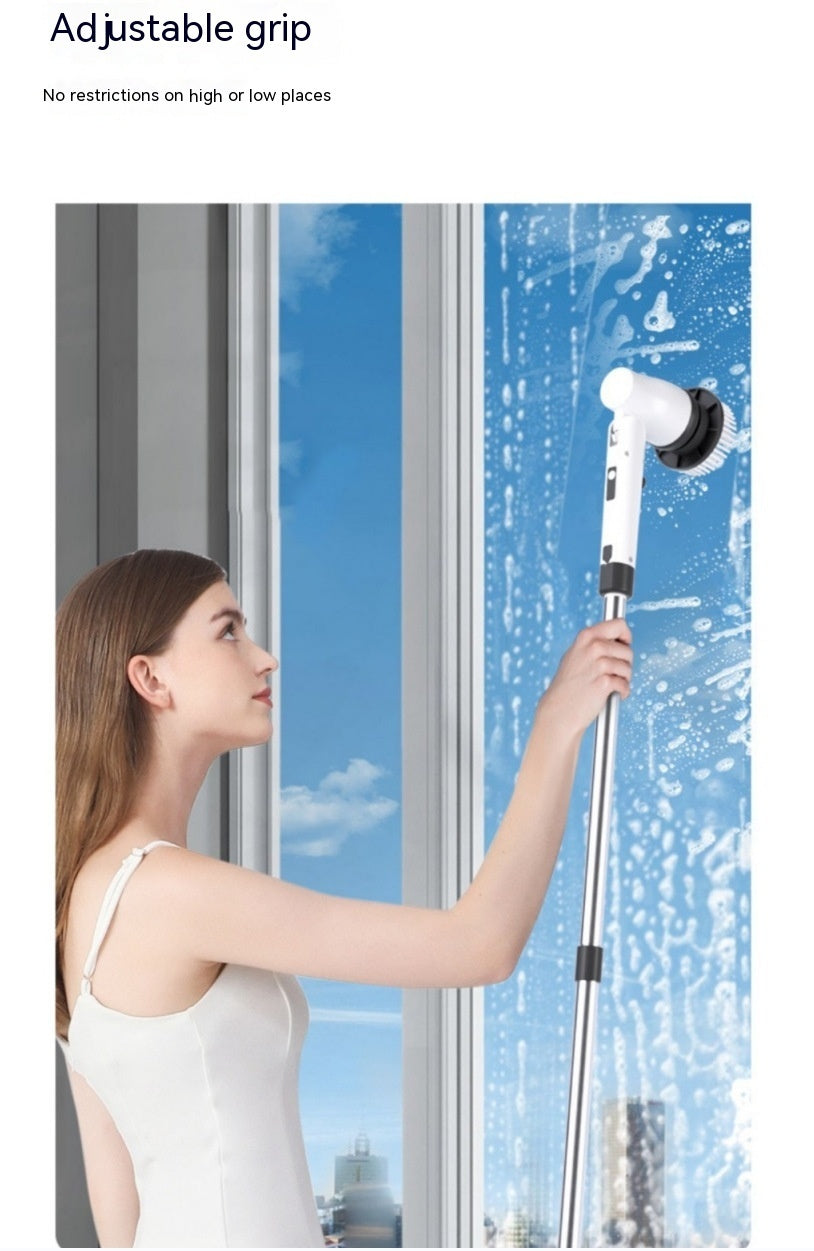 7-in-1 Electric Cleaning Brush – Wireless Scrubber with Long Retractable Handle
