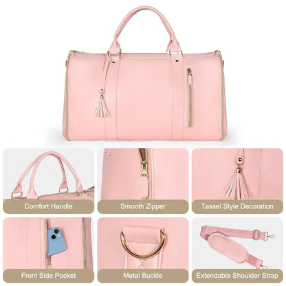 2025 PU Folding Travel Bag – Large-Capacity Organizer