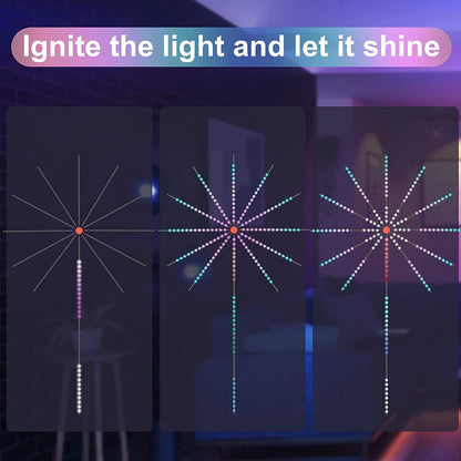 LED Firework Strip Lights – Music Sync & Color Changing