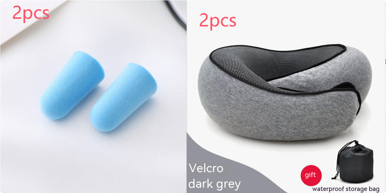 Travel Neck Pillow – U-Shaped Memory Foam Cushion for Airplane, Car & Home Naps
